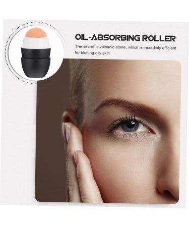 FOMIYES Volcanic Stone Oil-Absorbing Ball Beauty Tools Oil Face Massager Roller Face Oil Absorbing Roller Black 5x3cm - Buy Online on GoSupps.com