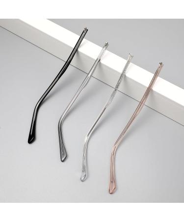 Buy Solustre 4 Pairs Transparent Glasses Frames - Stylish Black Rose Gold & Gray Legs | TR90 Components for Men & Women - International Shipping Available - Buy Online on GoSupps.com