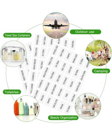 KSIWRE 300 PCS Waterproof Labels for Travel Size Bottles Clear Bathroom and Beauty Organization Labels Travel Bottle Labels for Shampoo Conditioner Lotion Cream Refillable Bottle Stickers - Buy Online on GoSupps.com