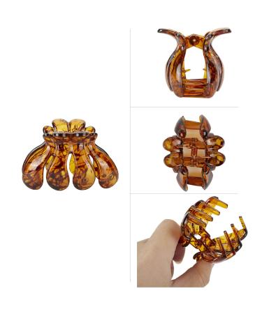 6 Pack Clear Tortoise Shell Leopard Hair Claw Clips for Women - Decorative Hair Barrettes for Thin & Thick Hair - Buy Online on GoSupps.com