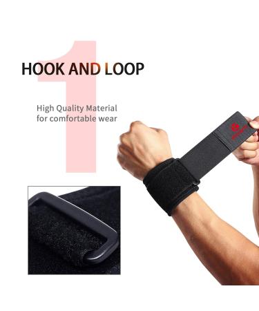 Kuangmi Adjustable Wrist Compression Brace Strap for Carpal Tunnel | Pain Relief & Support for Fitness & Weightlifting - Unisex - Buy Online on GoSupps.com