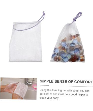 Baluue 40pcs Soap Bag Soap Net Foaming Net Bar Soap Face Soap Mesh Cosmetic Bag Soap Bar Foamer Bag Nylon 12x9.5cm Random Color - Buy Online on GoSupps.com