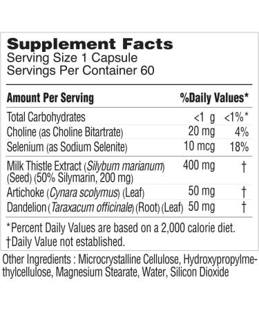 KORESELECT Liver Detox Support Supplement - Milk Thistle Silymarin, Dandelion Root, Artichoke - Fatty Liver Repair Formula - 60 Capsules - Buy Online on GoSupps.com