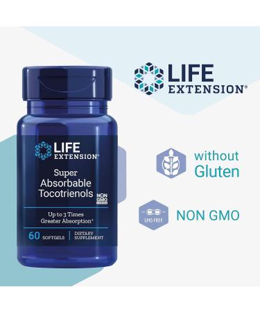 Life Extension Tocotrienols Vitamin E Softgels - 60ct | Laboratory Tested, Gluten-Free, SOYA-Free, Non-GMO - Buy Online on GoSupps.com