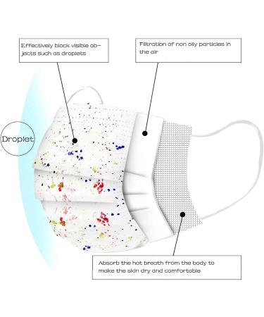 Jingyua 10-Piece Disposable 3-Layer Adult Mouth Protection Masks - Colorful Motif Neckerchiefs & Bandanas for Multifunctional Use - Buy Online on GoSupps.com