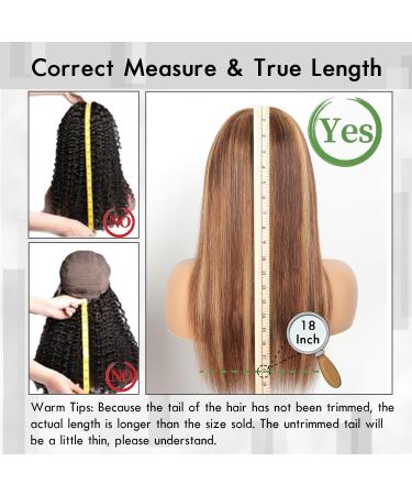 Buy 18 Inch Wear and Go Glueless Human Hair Wig - YDDM 5x5 HD Lace Pre Plucked 180% Density Blonde Highlight Ombre Straight Wig - Buy Online on GoSupps.com