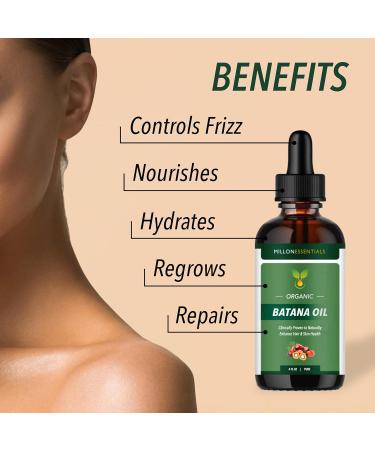 4 oz Pure Organic Batana Oil for Hair Growth & Skin Wellness | Nourishing Treatment from Honduras | Natural Shine & Moisturizing for Men & Women - Buy Online on GoSupps.com