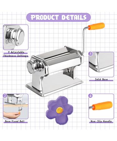 Polymer Clay Roller Machine Set with Adjustable Thickness Settings - Includes 9 Shaping Tools and 15 Cutters for DIY Crafts - Buy Online on GoSupps.com
