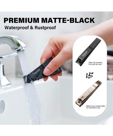 CozyCom Stainless Steel Nail Clippers Set for Adults (2PCS) with Tin Case - Fingernail and Toenail Cutter for Men and Women - Buy Online on GoSupps.com