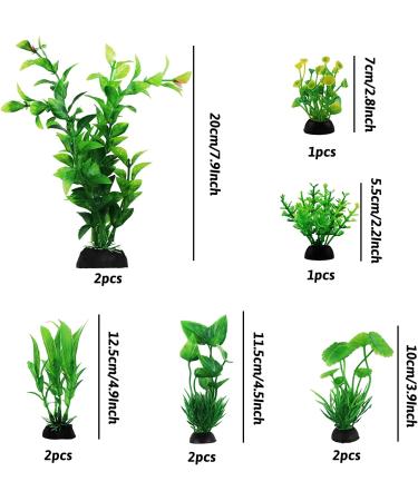 PietyPet Artificial Aquarium Plants - Lifelike Decor for Fish Tanks | 10pcs Green Simulation Plants for Household and Office Aquariums - Buy Online on GoSupps.com