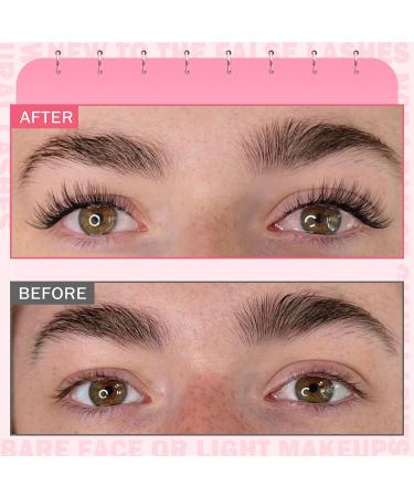 Eyelashes Wispy Natural False Lashes 3D C Curl Eye Lashes Clear Band Short Russian Strip Lashes that Look Like Extensions Reusable Fake Eyelashes Asian Fake Lashes Pack by Goddvenus short lashes - Buy Online on GoSupps.com