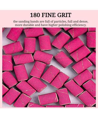 OMBRISA Sanding Bands for Nail Drill 100Pcs 180# Grit Nail Sanding Bands Pink Nail drill Sanding Bands with 2 Pcs 3/32 Nail Drill Bits and Boxed for Beauty Salon Accessories Manicure and Pedicure - Buy Online on GoSupps.com