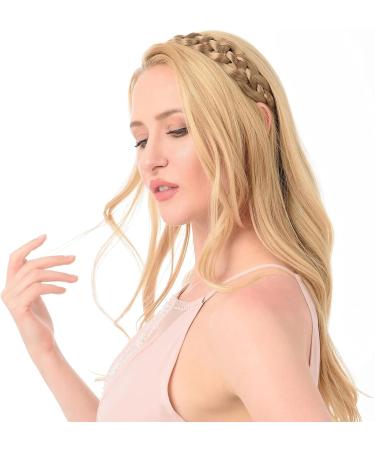 Gledola Hollow out Synthetic Hair Braided Headband Hairpiece Women Girl Beauty accessory for Women (Brunette Brown) - Buy Online on GoSupps.com