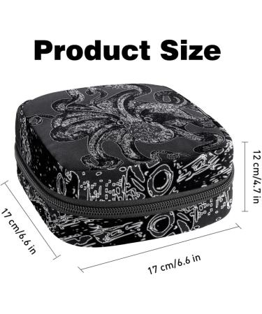 Portable Women's Binding-Up Bags | Menstrual Cup & Insert Bags for Teens | Stylish Black & White - Perfect for First Period - Buy Online on GoSupps.com