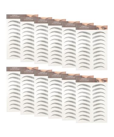 SOLUSTRE SOLUSTRE 12 Sheets Eyebrow Tattoo Stickers Waterproof Eyebrow Transfers Exfoliating Stickers for Women and Girls