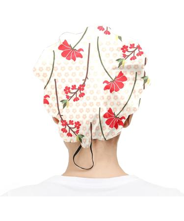 MUKJHOI Adjustable Flower Leaves Working Cap for Women Men - Sweatband Bouffant Hat - Buy Online on GoSupps.com