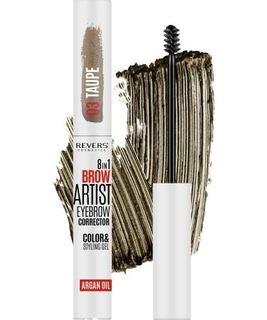Revers Cosmetics LEVER COSMETICS Brow Artist 8in1 concealer gel for the eyebrows coloring fixes gives volume for visibly fuller and always tidy eyebrows quick styling with longlasting formula