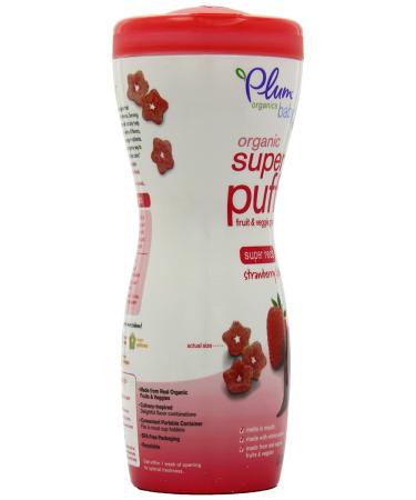 Plum Organics Super Puffs Strawberry & Beet - Organic Grain Cereal Snack 1.5 oz - Buy Online on GoSupps.com