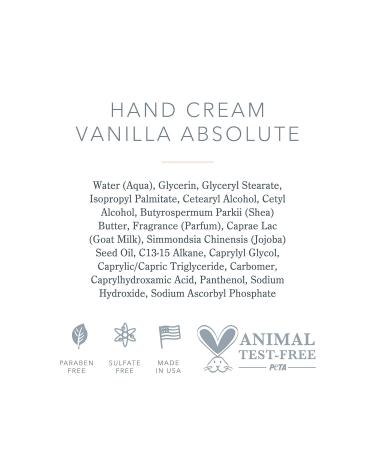 Beekman 1802 Vanilla Absolute Hand Cream - Moisturizing Goat Milk Lotion for Dry & Sensitive Skin - 3.4 oz - Buy Online on GoSupps.com