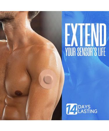 Eseige Freestyle Libre 2/3 Sensor Covers - 30 Pack Tan Color, Waterproof Adhesive Patches - Buy Online on GoSupps.com