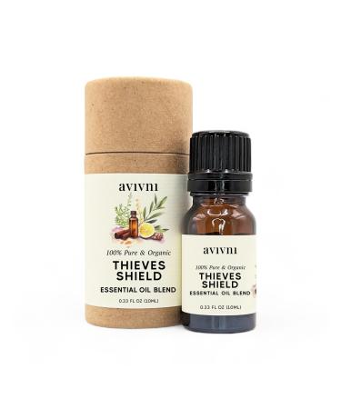 Thieves Shield Essential Oil Blend - 100% Pure & Natural Organic Undiluted for Aromatherapy Hair Skin Diffuser (0.33oz - 10ml)