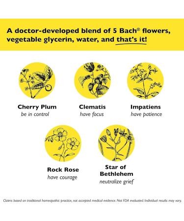 Bach RESCUE Remedy Dropper 20mL - Pack of 2 - Natural Stress Relief Homeopathic Flower Essence Vegan Gluten & Sugar-Free Non-Habit Forming (Non-Alcohol Formula) 20 mL (Pack of 2) - Buy Online on GoSupps.com