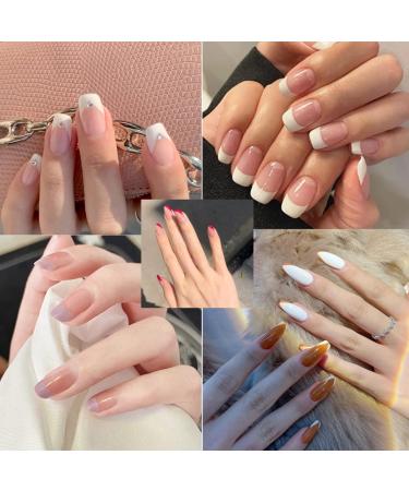 French Manicure Nail Art Stickers Decals - 3D Self-Adhesive V Shape Design Stencils for Designer Nail Decoration - DIY Nail Tool Guides (6 Sheets) - Buy Online on GoSupps.com