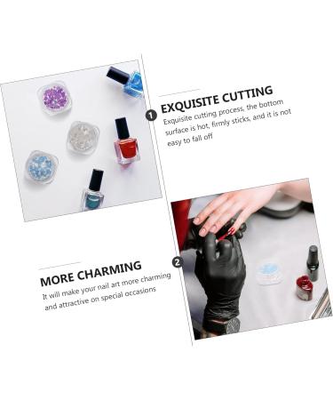 Mikinona 6 Boxes Art Glitter Stylish Stickers Delicate Sparkly Manicure Nial Manicures Crystal Paillettes Lovely Nail of Studs Decor DIY Fake Decorations Colorful Sequins Beads Ornaments - Buy Online on GoSupps.com
