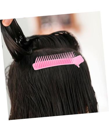 FRCOLOR Hair Salon Clip Salon Clips Nonslip Hair Clips Hair Styling Tools Haircut Clips Styling Hair Clips Hairdressing Hairpin Parting Comb Clips Grip Clips for Hair Sectioning Bill Clips 14.20X3.00X2.30CM Pink - Buy Online on GoSupps.com