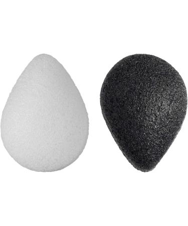 Pursonic Natural Konjac Bamboo Charcoal Facial Sponge - Gentle Cleansing & Exfoliation | Clogged Pores | 100% Bio-Degradable & Vegan | 2-Pack - Buy Online on GoSupps.com