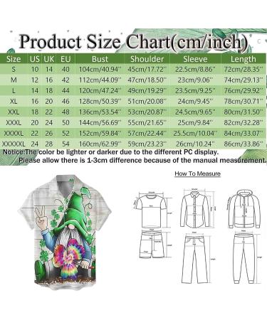 St. Patrick's Day Men's Short Sleeve Green Graphic Button Down Shirt - Plus Size Bowling Shirt | Medium - Buy Online on GoSupps.com