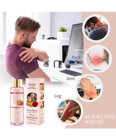 Best Massage Oil for Relaxation & Joint Relief - Almond & Rose Moisturizing Body Oil 250ml | Shop Now! - Buy Online on GoSupps.com