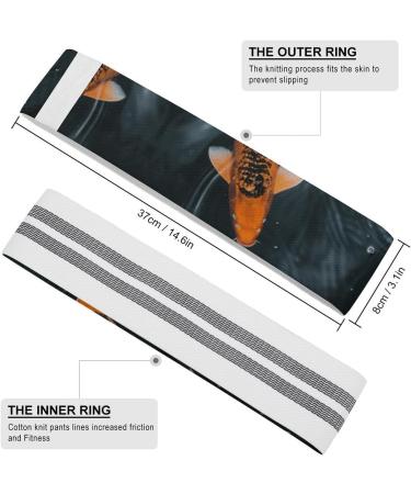 Buy Orange Fish Pattern Resistance Bands - Fabric Exercise & Fitness Bands for Ultimate Leg Workouts - Buy Online on GoSupps.com