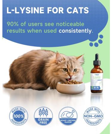 IRALUN Lysine for Cat - L-Lysine for Cats and Kittens Immune Support Respiratory and Eye Health - Allergy Relief Sneezing Runny Nose - Roast Chicken Flavor Drops - Buy Online on GoSupps.com