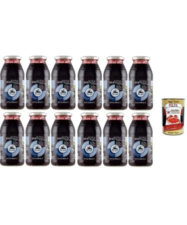 Italian Gourmet E.R. Alce Nero Blueberry Nectar Lot of 12 blueberry nectar 500 ml + Gourmet Italian Pulp 400 g