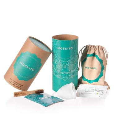 Deluxe menstrual cup mosquito made of medical silicone menstrual cap including nature cleaning brush bag & gift box (size B) from Venize