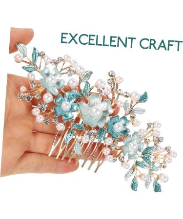 CRILSTYLEO Hair Plug Hair Accessories Combs for Women Girl Headpieces for Wedding Hair Accessories for Bride Rhinestone Flower Hairpins Bride Headpiece Gajra Hair Clip Flower Hair Comb - Buy Online on GoSupps.com