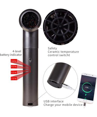 Cordless Hair Dryer Rechargeable Wireless Blow Dryer Portable Blow Dryer w/3 Speed 3 Heat Setting Suitable for Outdoor Travel Home School Pet Care Hairdressing Standard - Buy Online on GoSupps.com