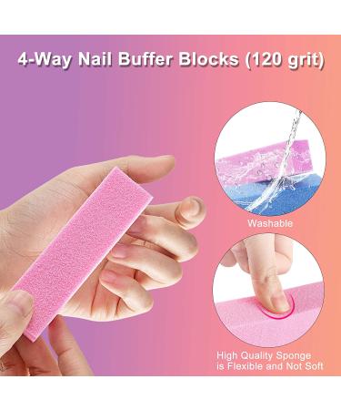 CGBE Nail Files and Buffer Manicure Tools Kit - 10Pcs Rectangular Nail Buffer Block and 100/180 Grit Nail File for Nail Care - White - Buy Online on GoSupps.com