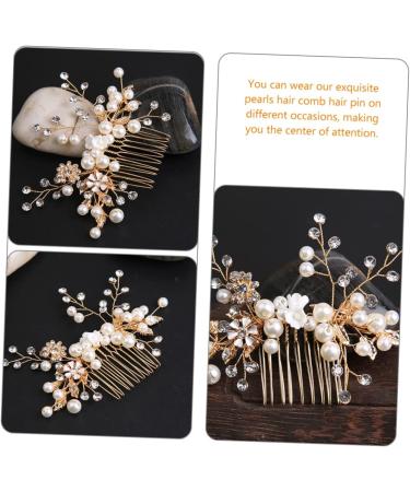 minkissy Pearl Comb Hair Combs for Women Accessories Wedding Hair Accessories for Brides Gold Hair Flower Girl Hair Accessories Girls Hair Accessory The Flowers Pearl Bridesmaid Headband - Buy Online on GoSupps.com