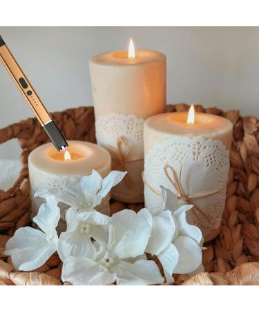 JLBLNHW Lighter Electric Candle Lighters Rechargeable Type C Lighter with LED Display Windproof Flameless Arc Lighters for Candles Grill BBQ Camping Christmas Birthday Gifts for Men Father Dad - Buy Online on GoSupps.com