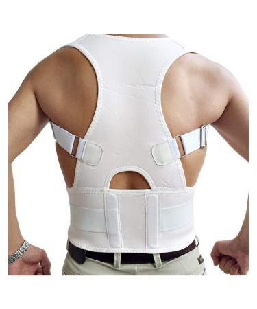 MPGOOD Unisex Posture Corrective Girdle Cervical Back Support Belts Posture Corrector Corset Upright Posture Waist Trainer for Backache Elegant XXX Vit XXX