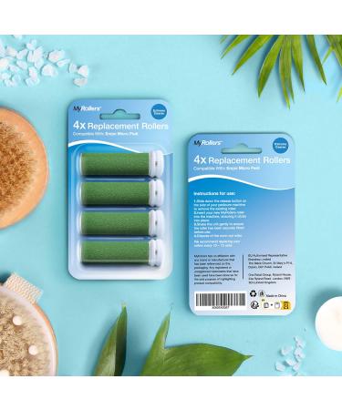 4-Pack Extreme Coarse Green Replacement Rollers for Emjoi Micro Pedi - Buy Online on GoSupps.com