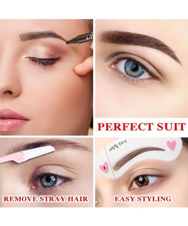 3Pcs Waterproof Microblading Eyebrow Pencil Set with Trimmer - Dark Brown | Long-Lasting, Easy Natural Brows | Eyebrow Tattoo Pen Kit - Buy Online on GoSupps.com