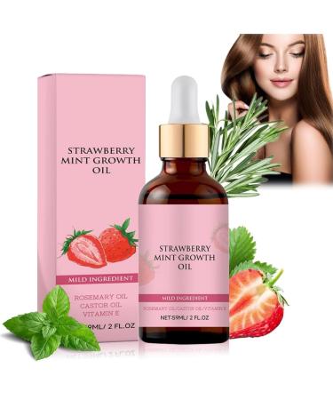Strawberry Mint Growth Oil Strawberry Mint Hair Growth Oil Natural Rosemary Hair Essential Oil Strawberry Oil for Hair Growth Strawberry Essential Oil Rosemary Oil for Hair Growth & Skin Care 1