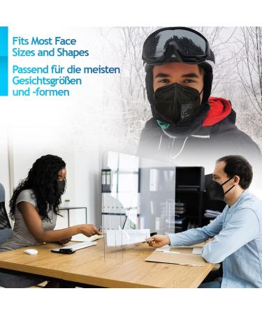 Buy Virshields FFP2 Mundsprung Mask - 94% PFE 99.99% VFE 5-Layer Protection EN 149 Certified Available in Black - 20 Pack for International Shipping - Buy Online on GoSupps.com