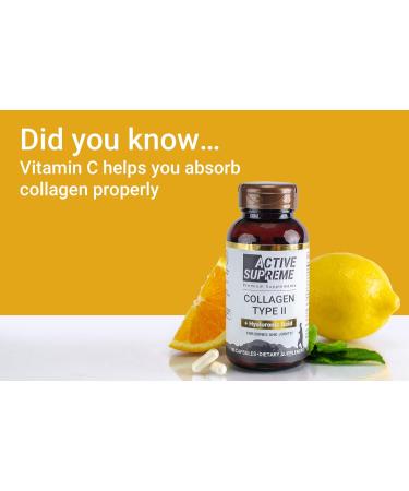 Active Supreme Type 2 Collagen for Joint Support | 270 Capsules (9 Month Supply) | Grass-Fed Hydrolyzed with Hyaluronic Acid & Vitamin C | Joint Health & Cartilage Support - Buy Online on GoSupps.com