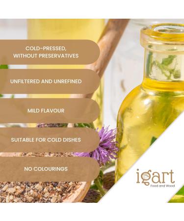  IGART Milk Thistle Oil 250ml - Cold Pressed Unfiltered Unrefined - No Additives No Preservatives No Coloring - Natural Product - Buy Online on GoSupps.com