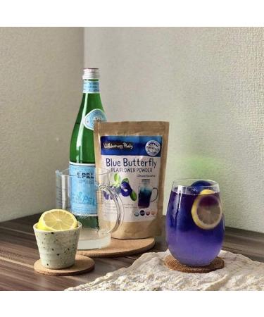 Buy Wilderness Poets Blue Butterfly Pea Flower Powder 3.5 oz - Organic Superfood for Natural Color & Health Benefits - Buy Online on GoSupps.com