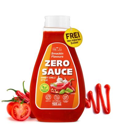 Zero Sauce Sweet Chili 1x 425ml Light Sauce sans graisse et sans sucre ajout v g talien et sans gluten convient au r gime c to (425 ml (1 paquet) Sweet Chili Style)